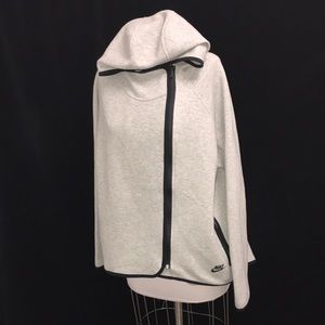 Women’s NIKE Light Gray Therma Fleece Training Full-Zip Hoodie 545693-063 Sz XL